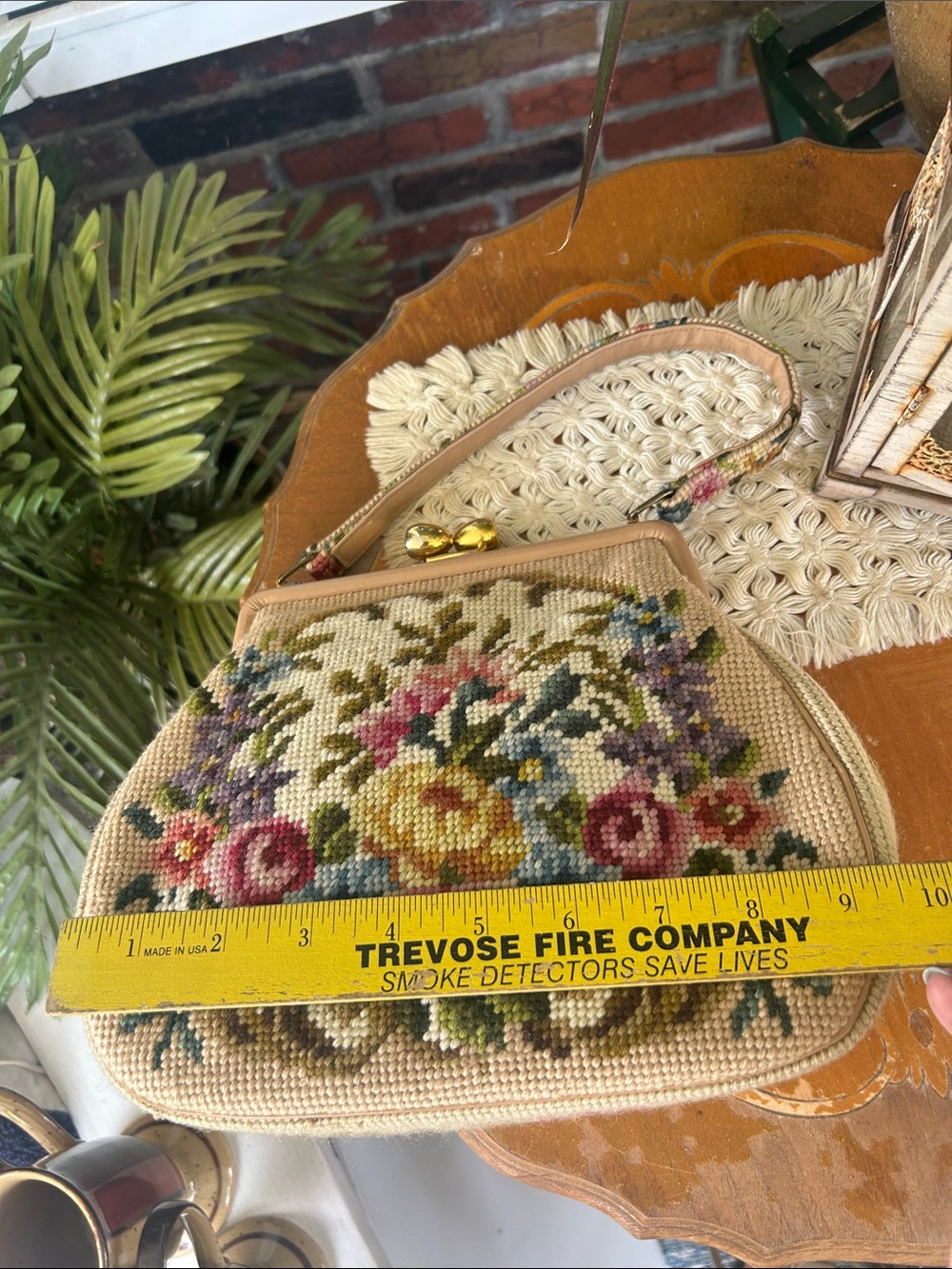 Vintage Floral Needlepoint Handbag - Picture 10 of 13